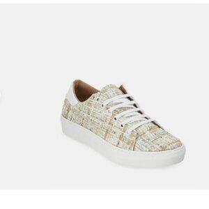 Neiman Marcus Tweed Boucle Lace-Up Sneakers (size 10 / 40EU)